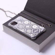 Crossbody-Handykette SILBER Elektroplattiertes Flash-Pulver imd für iPhone 11 Art.:000692