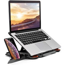 Laptop Stand and Phone Holder Hard Aluminium (E5) 2 in 1, Art.:000832