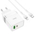 Hoco N21 Netzteil 2 Fach PD30W+QC3.0 (mit Kabel für Type-C zu Lightning)(EU), Art.:000895